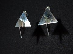 B284 Brinco de prata Triângulos - comprar online