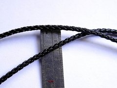 D096C Fio de couro sintético trançado terminações em prata na internet