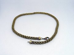 D133B Cordão Chain Maille em Latão - Oficina da Prata