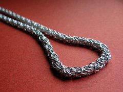 D118 Cordão Chain maille Bizantino - Oficina da Prata