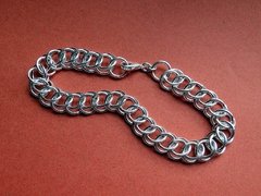 D193 Pulseira de Prata Chainmaille Persa - Oficina da Prata