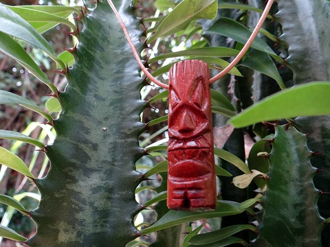 D257 Pingente de Pau Brasil Totem Carranca