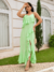 Vestido Longo Alcinha Com Babados e Fenda Mirela - 056CE - comprar online