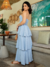 Vestido Longo Babados em Camadas Ombro Ombro Tiffany - 011AA - comprar online