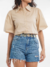 Camisa Cropped Tricoline Manga Balone Betina - 055AC na internet