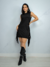 Vestido Curto Franja Malha Suede Mel - 040CD