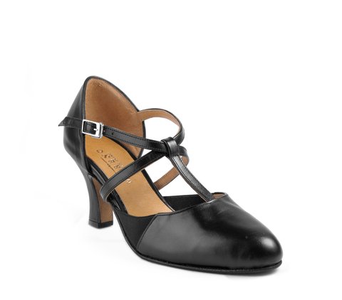 Zapatos de baile Lyon Negro (Suela de cromo)
