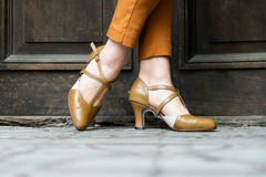 Zapatos de baile con suela de cromo - LYON (Camel)