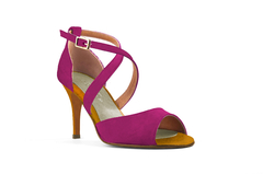 Zapatos de baile Praga Naranja y Fuscia - comprar online