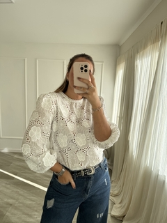 Blusas en broderie new arrivals