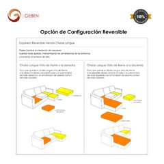 Sofa Esquinero Italiano Reversible - Geben Argentina