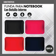 FUNDA Notebook Neoprene C/Bolsillo Interno - comprar online