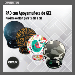 Mouse Pad con apoya muñeca de Gel Est 34 Dorado en internet