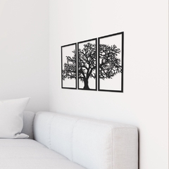 Quadro Decorativo Vazado Árvore da Vida MDF 3mm Preto Fosco - LONDRES OUTLET