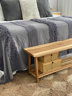 Banco pie de cama madera –