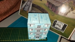 H776 - Predio de apartamentos montado e pintado azul - Ref.: 1524 - Frateschi - Produto usado - comprar online