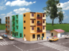 H777 - Predio de apartamentos montado e pintado amarelo - Ref.: 1524 - Frateschi - Produto usado - comprar online