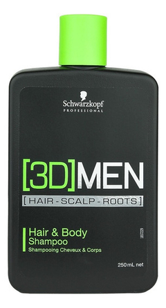 Shampoo Anti Caspa 3d Men Hair & Body Schwarzkopf 250ml - comprar online