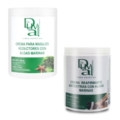 Crema Reafirmante Anti estrías con Algas Marinas + Crema Masajes Reductores con Algas Marinas - Dr Duval
