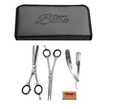 Set De Tijeras Corte + Pulir 7 + Navajin Official Barber BS4