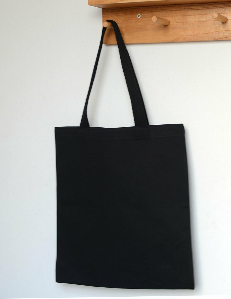 tote bag gabardina negra