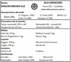 Brown Ale - Silo Cervecero | Insumos Cerveceros | Cerveza Artesanal
