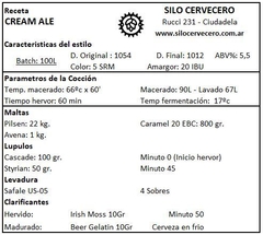 Cream Ale - Silo Cervecero | Insumos Cerveceros | Cerveza Artesanal