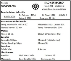 Golden Ale - Silo Cervecero | Insumos Cerveceros | Cerveza Artesanal