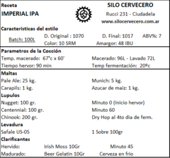 Imperial IPA - Silo Cervecero | Insumos Cerveceros | Cerveza Artesanal