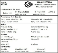 Stout - Silo Cervecero | Insumos Cerveceros | Cerveza Artesanal