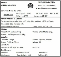 Vienna Lager - Silo Cervecero | Insumos Cerveceros | Cerveza Artesanal