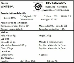 White Ipa - Silo Cervecero | Insumos Cerveceros | Cerveza Artesanal