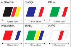 Adesivos Bandeira Alemanha Italia França Japão Brasil na internet