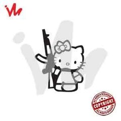 Adesivo kitty Gun