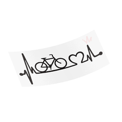 Adesivo Batida Coração Amo Bicicleta Heartbeat