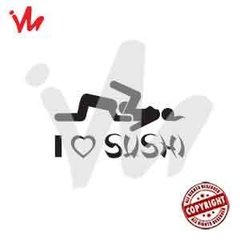 Adesivo I Love Sushi - comprar online