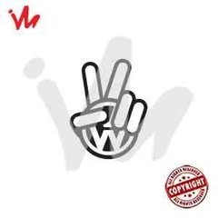 Adesivo VW Mãozinha Paz Amor Volkswagen - comprar online
