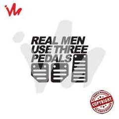 Adesivo Real Men Use Three Pedals - comprar online