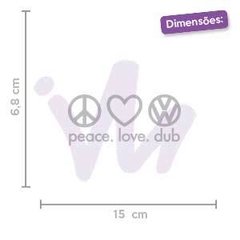 Adesivo Vw Peace Love Dub Volkswagen na internet