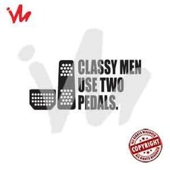 Adesivo Classy Men Use Two Pedals - comprar online
