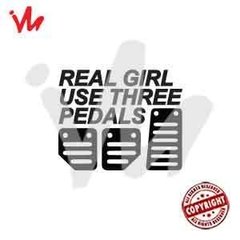 Adesivo Real Girl Use Three Pedals