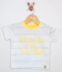 Remera bebe rayada con estampa - Cod. 20534