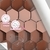 Papel de Parede 3D Geometrico Colmeia rose Decorativa 3m - comprar online