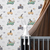 Papel de parede Carrinho Infantil Animais Aquarela Clara 3m - loja online