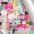 Papel de parede Colagem lambe lambe rosa decorado vinil 3m - comprar online