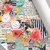 Papel de parede Colagem tipo lambe lambe floral vermelho 3m - comprar online