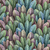 Imagem do Papel de Parede Arte com folhas Tipo Pena Colorida 3m