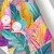 Papel de Parede Painel 3D Folhas Bananeira Colorida - Colai Adesivos