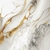 Papel de Parede Painel 3D Marmore Branco Fio Dourado