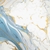Papel de Parede Painel 3D Marmore Branco Azul e Ouro